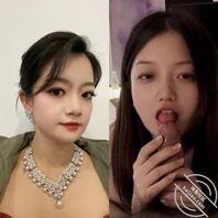 【反差婊子】人前清纯小仙女，人后吞精小妓女2