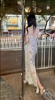 （78）极品白色蕾丝裙高跟小骚货，高开叉 若隐若现0
