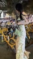 （78）极品白色蕾丝裙高跟小骚货，高开叉 若隐若现1