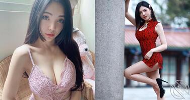 大眼萌妹「雪白美乳」好凶猛！超短旗袍秀「蜜桃＋长腿」，网友：好辣！0