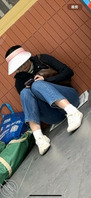 牛仔裤清纯女大0