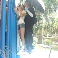 动物园遇到完美的腿，差一点从后面射出来0