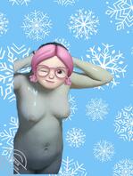 今天隔着睡衣摸了摸继女的奶子真是太爽了，一掌握起来正好2