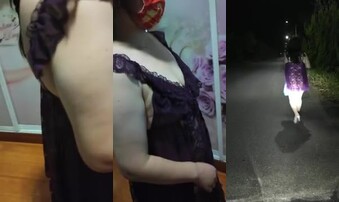 新人夫妻原创申请邀请码，晚上马路露出！