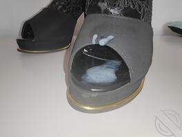 爽射鱼嘴高跟鞋0