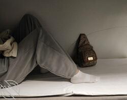 卧铺对面好看的白袜 女0