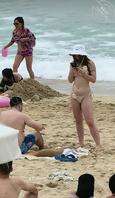 三亚大东海沙滩比基尼随拍0