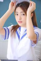 【海角模特】JK制服校花美女教室性感图片写真2