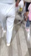 街拍肥臀裤子透明 看到内裤