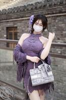 紫色旗袍1
